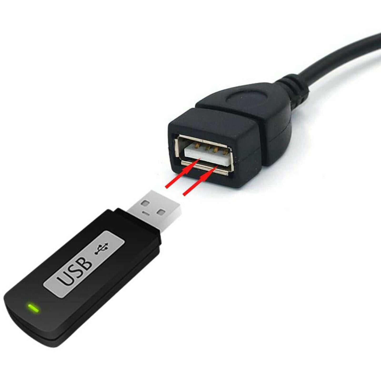 7.9" 3.5mm Male Audio AUX to USB Female OTG Adapter Cable for Car AUX Port