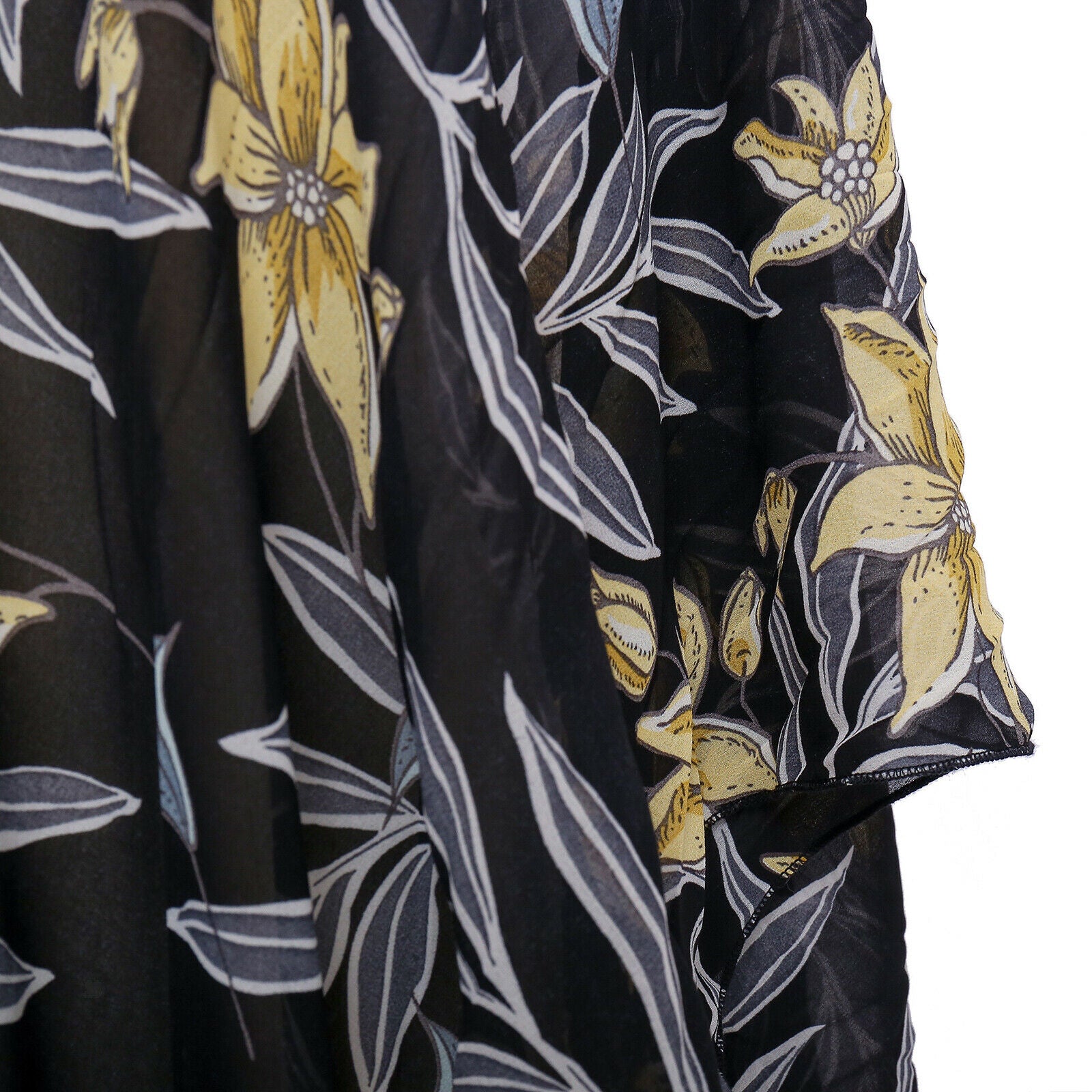 Women Floral Jacket Coat Loose Sun Protection Cardigan Cape Chiffon Top