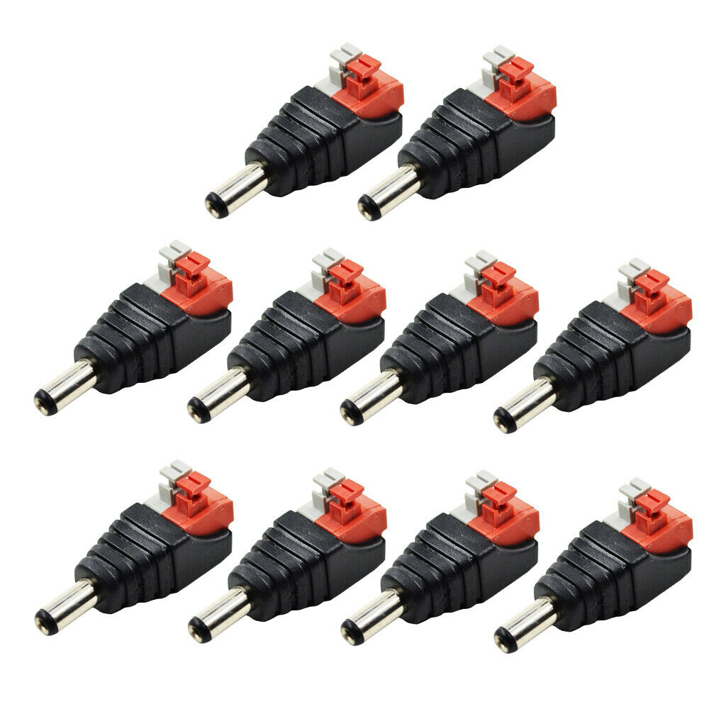 DC Male Power Plug Adapter for Security, Monitoring Equipment, Led Lights,