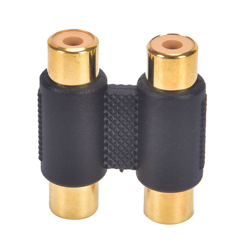 Double 2 x RCA Phono Coupler Female toFemale AudioVideo Connector Adaptor .l8