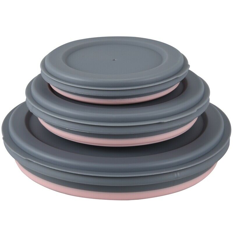 3Pcs/Set Bowl Sets Silicone Folding Lunch Box Folding Bowl Portable Silicone FO8