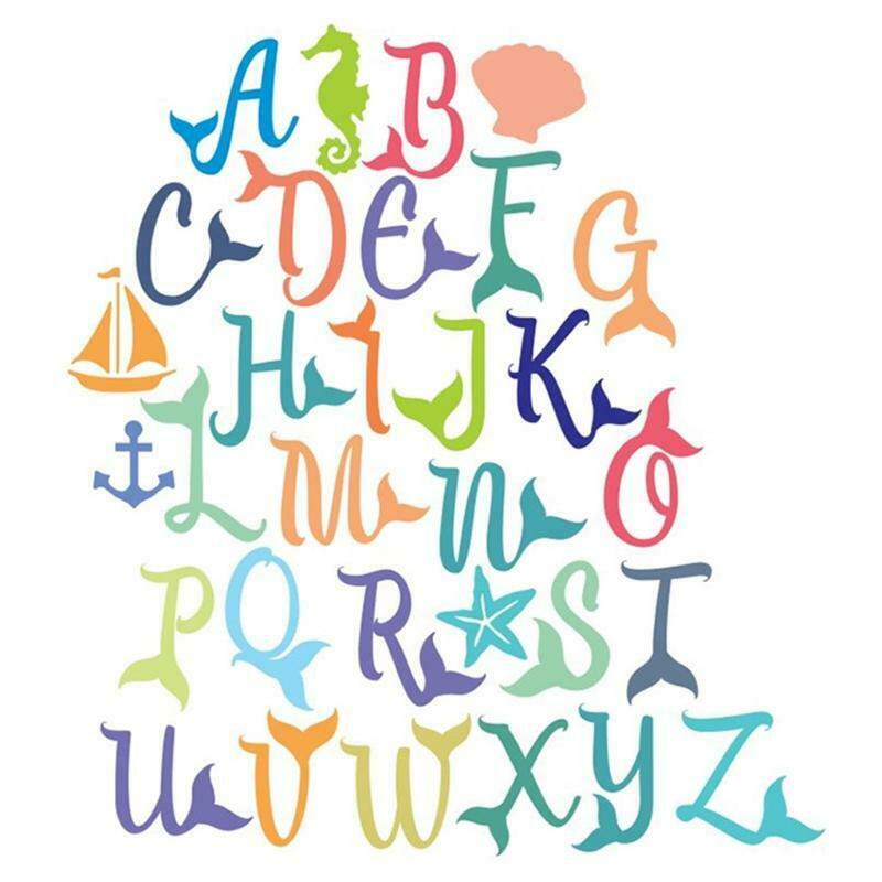Ocean Fish Alphabet Metal Cutting Dies Stencil Scrapbooking DIY Album Stamp Card