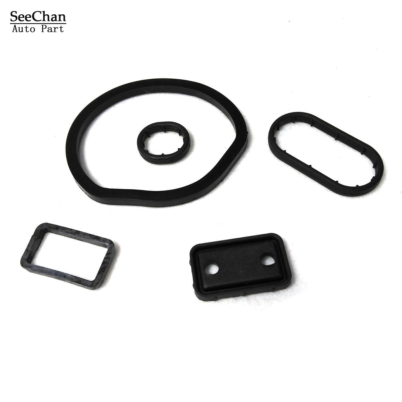 5Pcs Engine Oil Cooler Seal Ring Gasket Set Fit 98-07 Benz W163 W202 1121840361