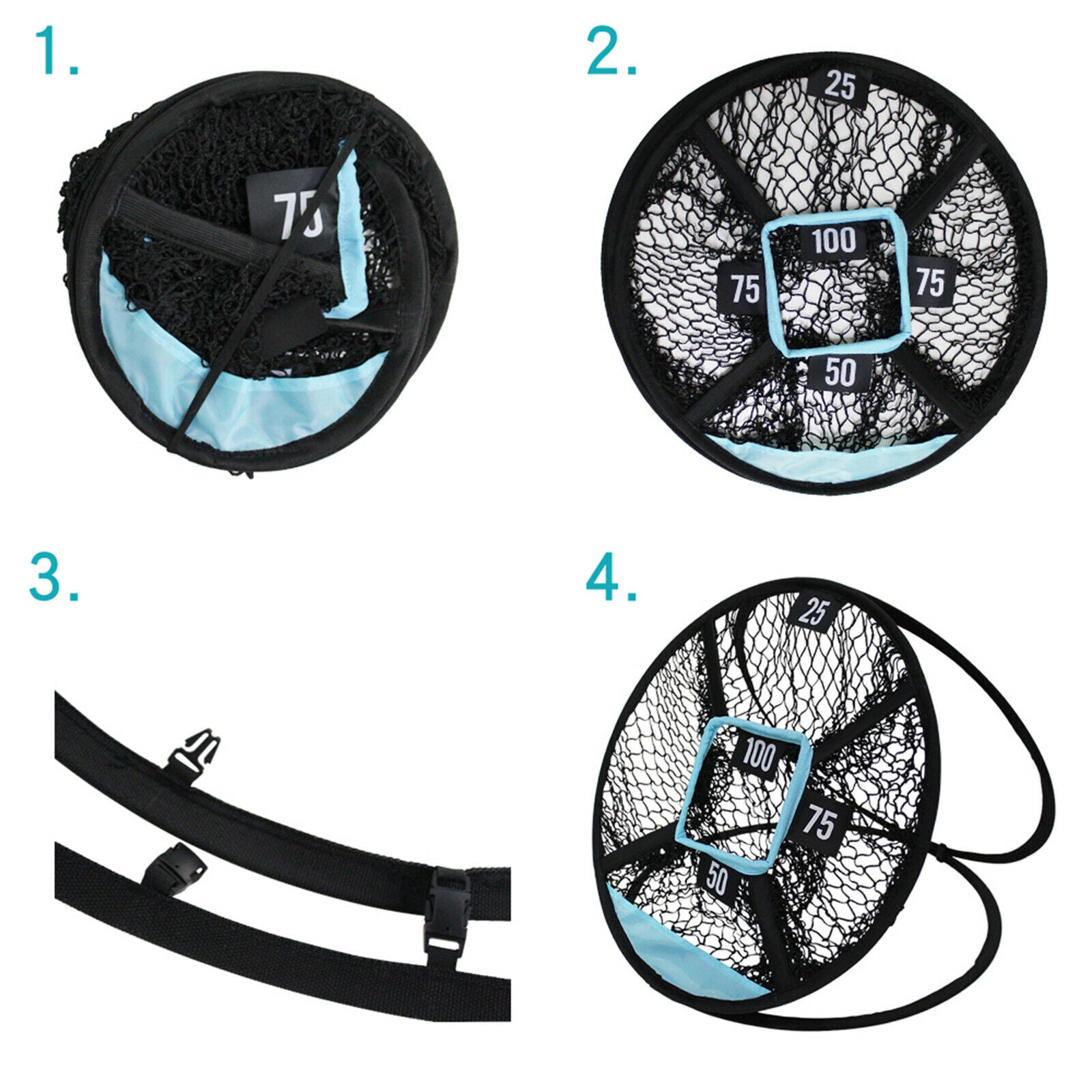 Foldable Golf Chipping Net Backyard Indoor Putting Training Aid Trainer Targets
