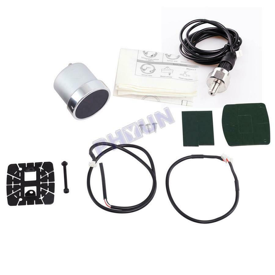 2 Inch Oil Pressure Meter 0-10 Bar w/ Electronic Sensor Smoke Lens Universal