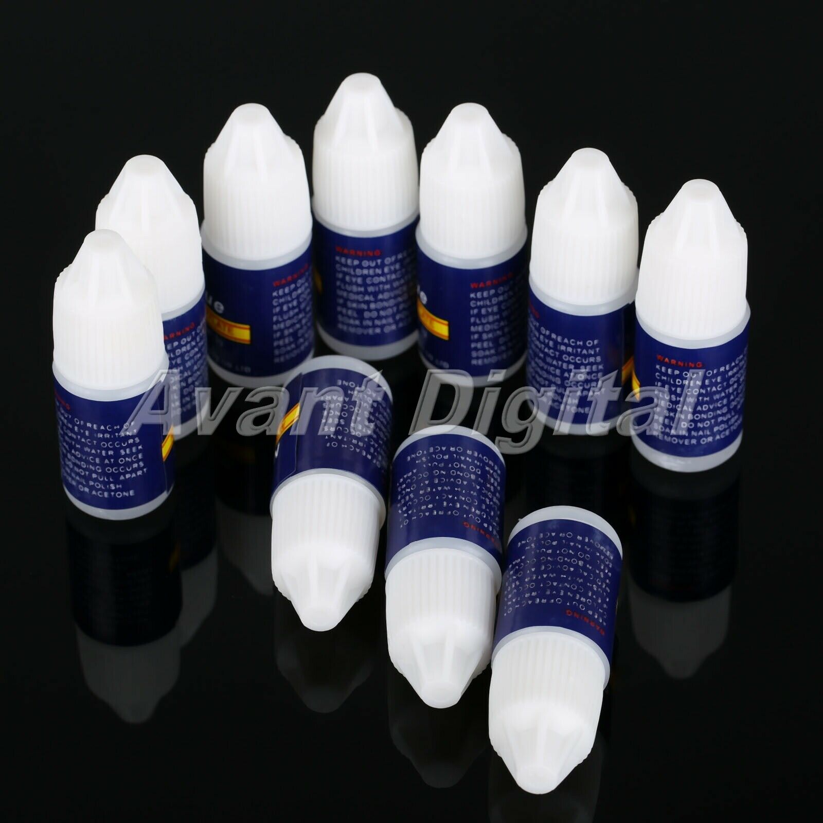 10 Pcs Fast Drying False Nail Tip Glue UV Gel Makeup Manicure Nail Art Tool 3g