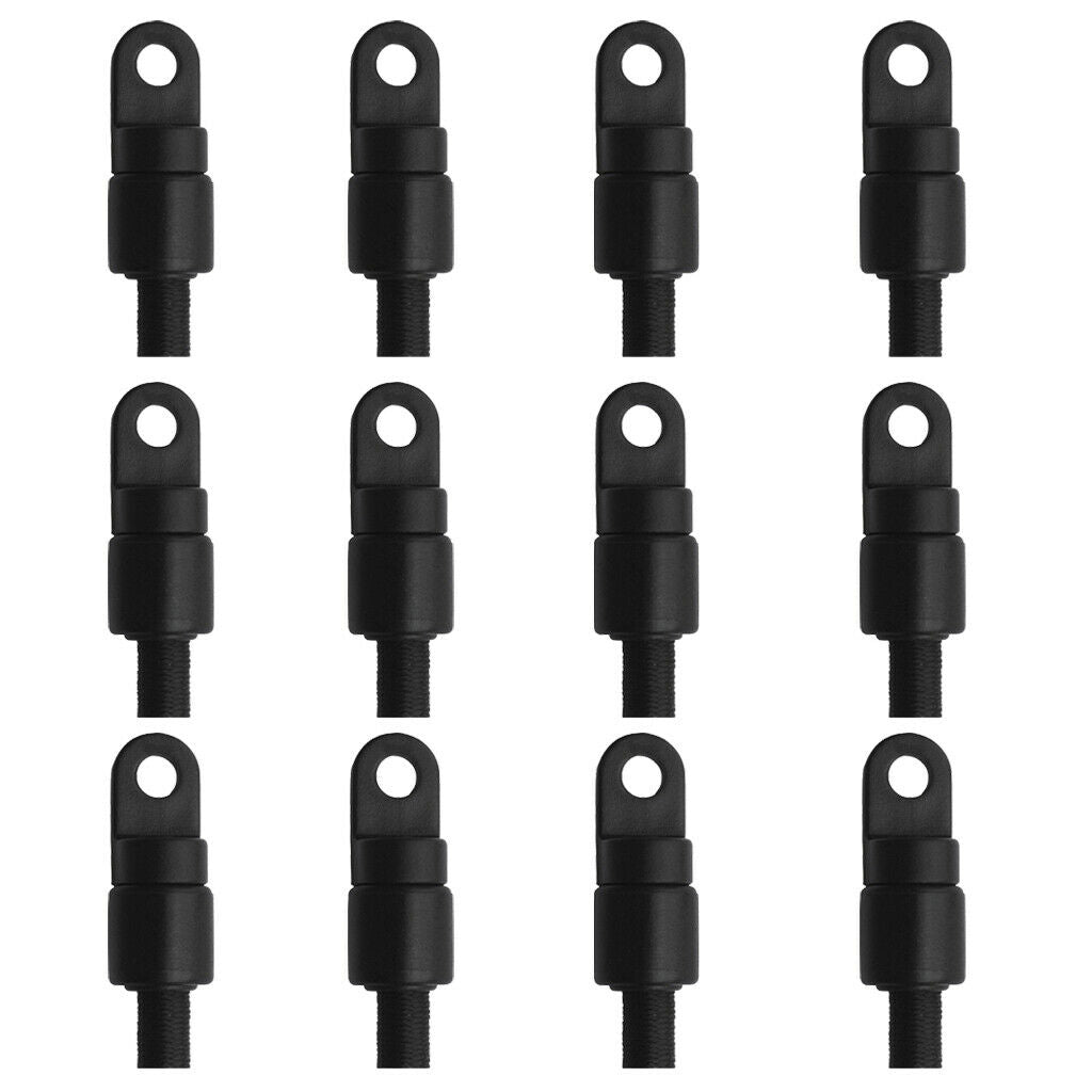 12pcs 6mm Bungee Rope Shock Cord End Stop Fittings For