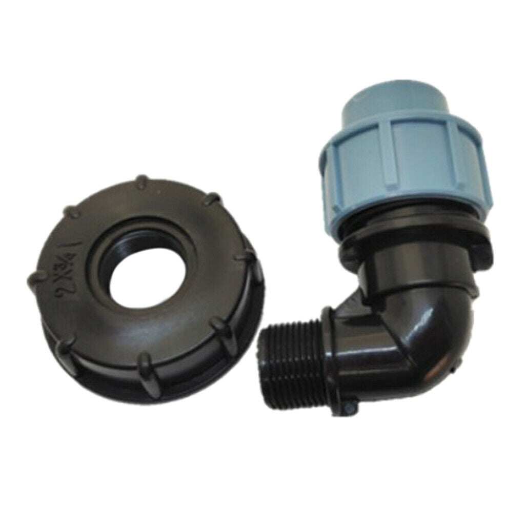 2pcs IBC Barrel Joint 20mm Straight /25mm Elbow Outlet Screw Barrel Fittings IBC