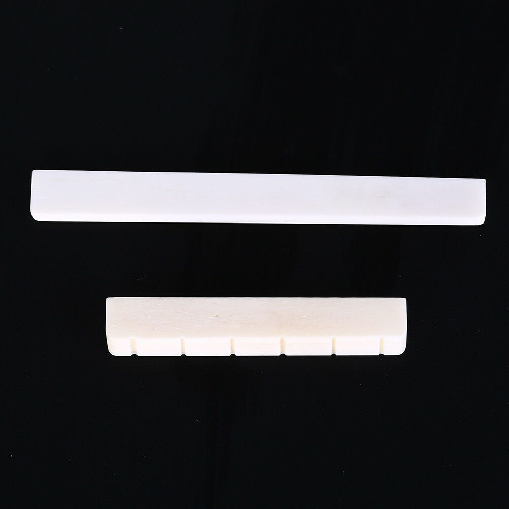 White Guitar Parts  String Classical Guitar Bone Bridge Saddle And Nut Se.l8