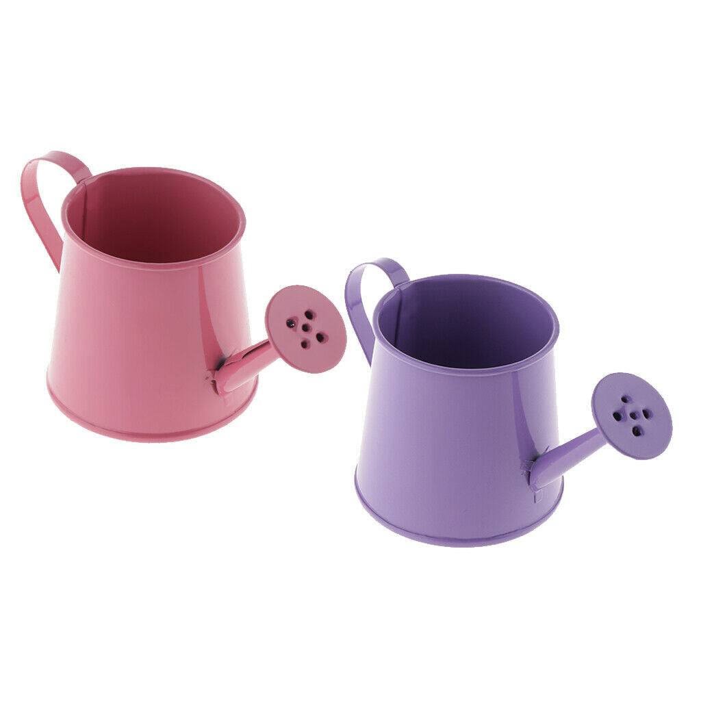 2x Pastoral Style Garden Plant Watering Can Long Mouth Flower Barrel Durable