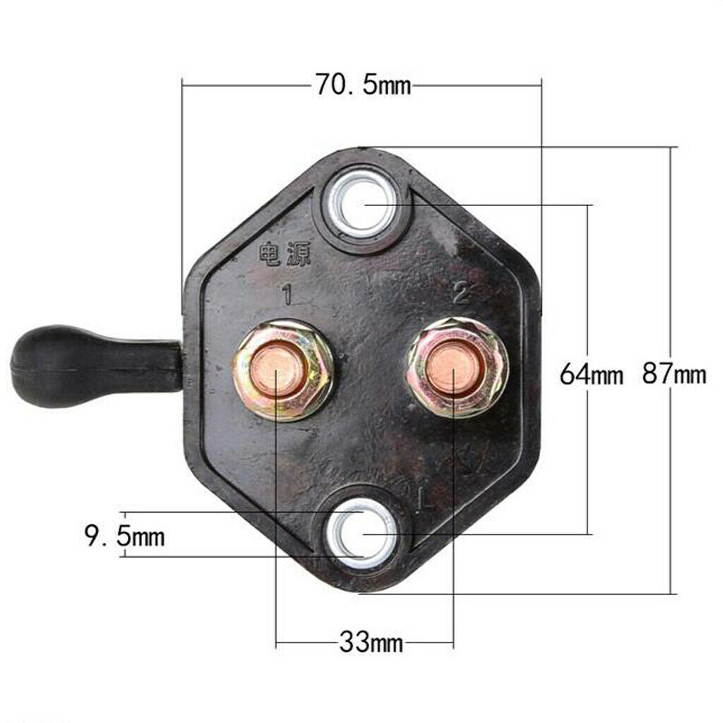 12v-24v Car Boat Marine Power Double Pole Panel Charger Cut Button