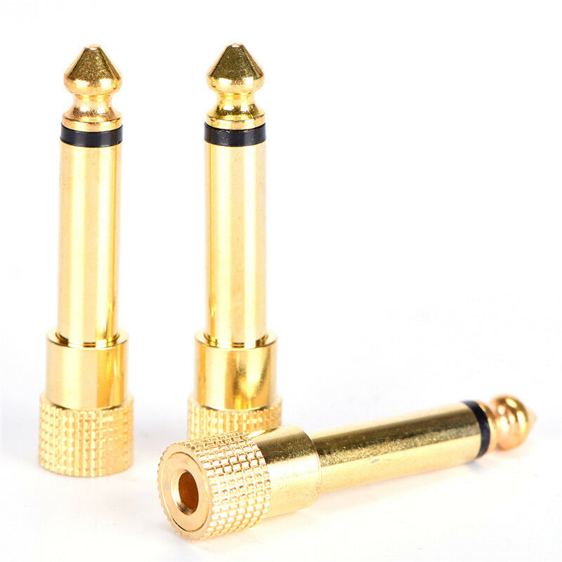 6.3mm 1/4" Male plug to 3.5mm 1/8" Female Jack Stereo Headphone Audio Ada.l8