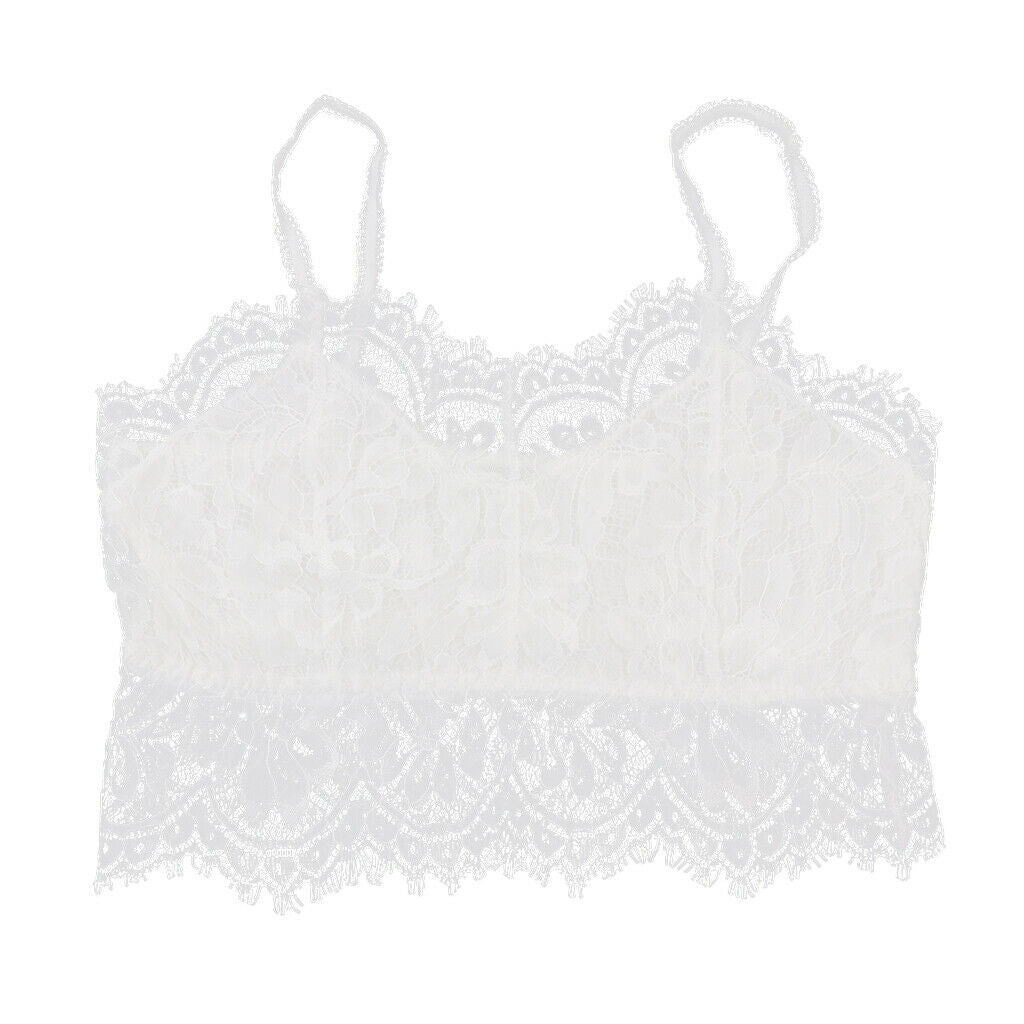 Women's Floral Lace Bra Comfort Bra Brassiere - White(No Pad), as described