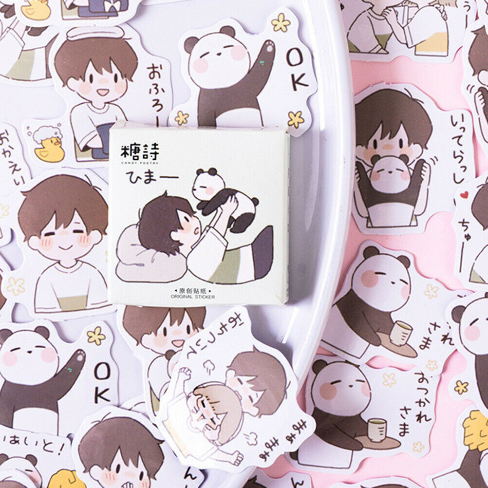 45pcs cute cartoon panda DIY Diary Craft Stickers Scrapbooking decorJA.l8