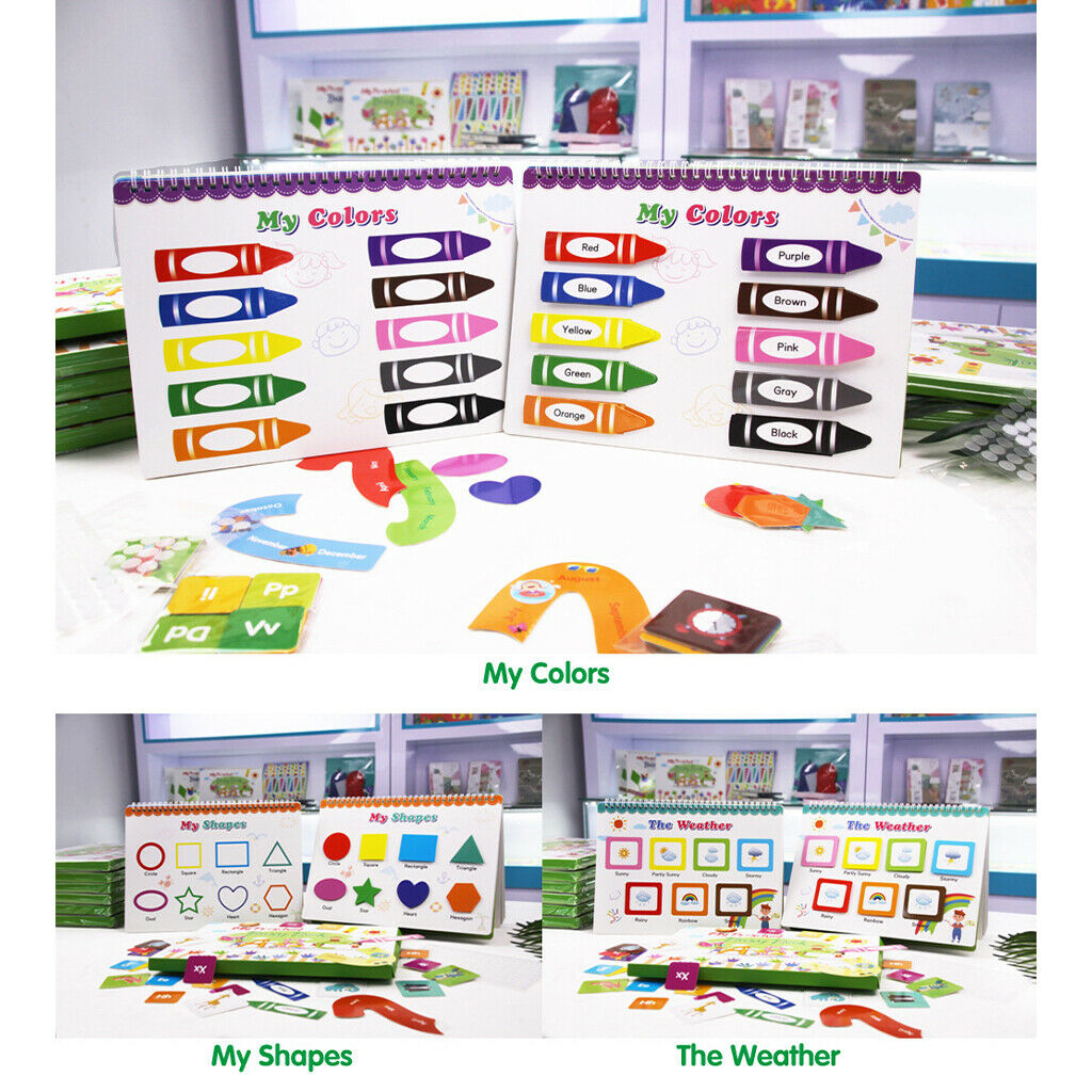 Montessori Kids Busy Book Logical Children Learning Reusable Stickers Gift
