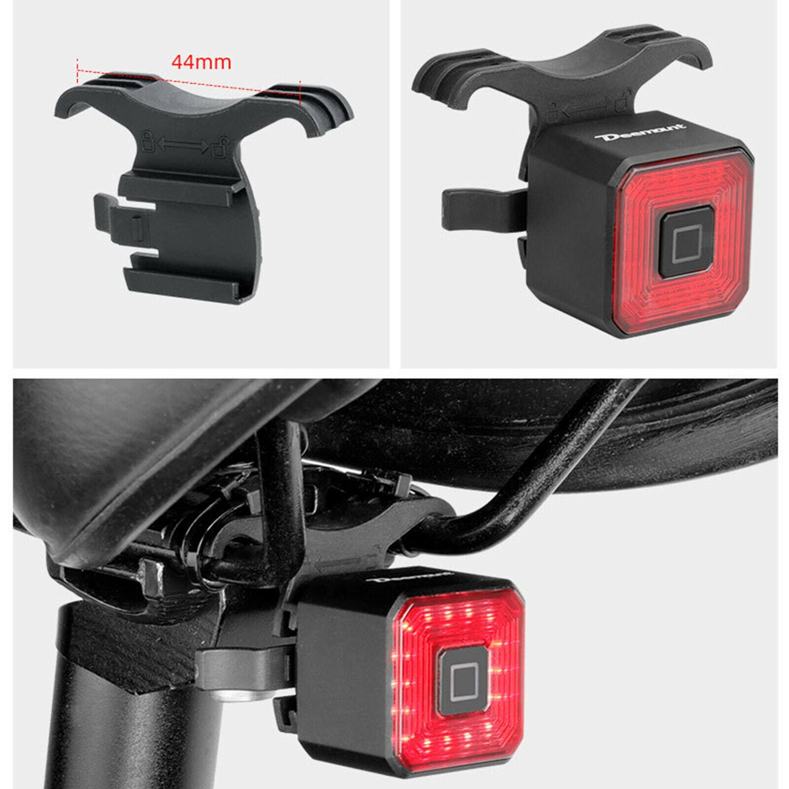 Smart Bike Tail Light Rear Lights Bicycle Flashlight Dual Working Mode