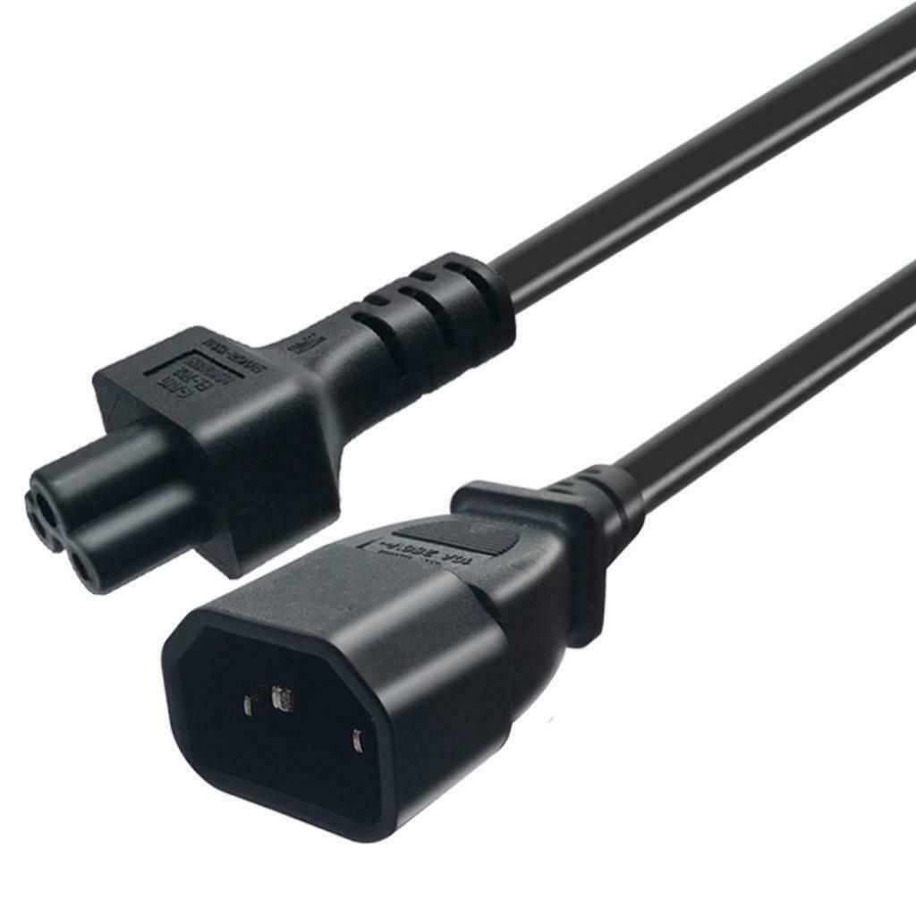 2x New IEC320 C14 Male to C5 Female C14-C5-Cable Replace Part UPS Server Kit