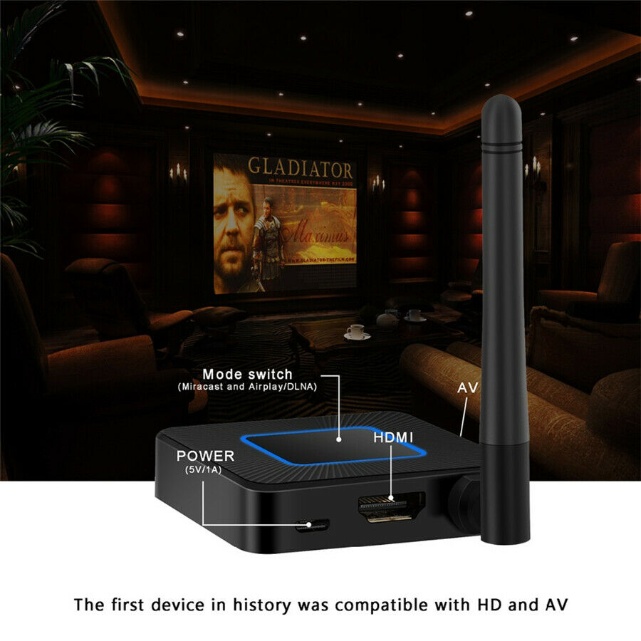 Car Home Wifi Mirror Link Wireless Airplay DLNA Miracast - for iOS Android-US