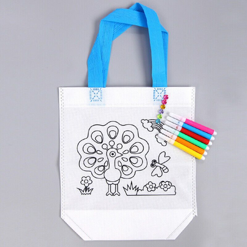 Kids DIY drawing craft color bags children learning toys with watercolor .l8