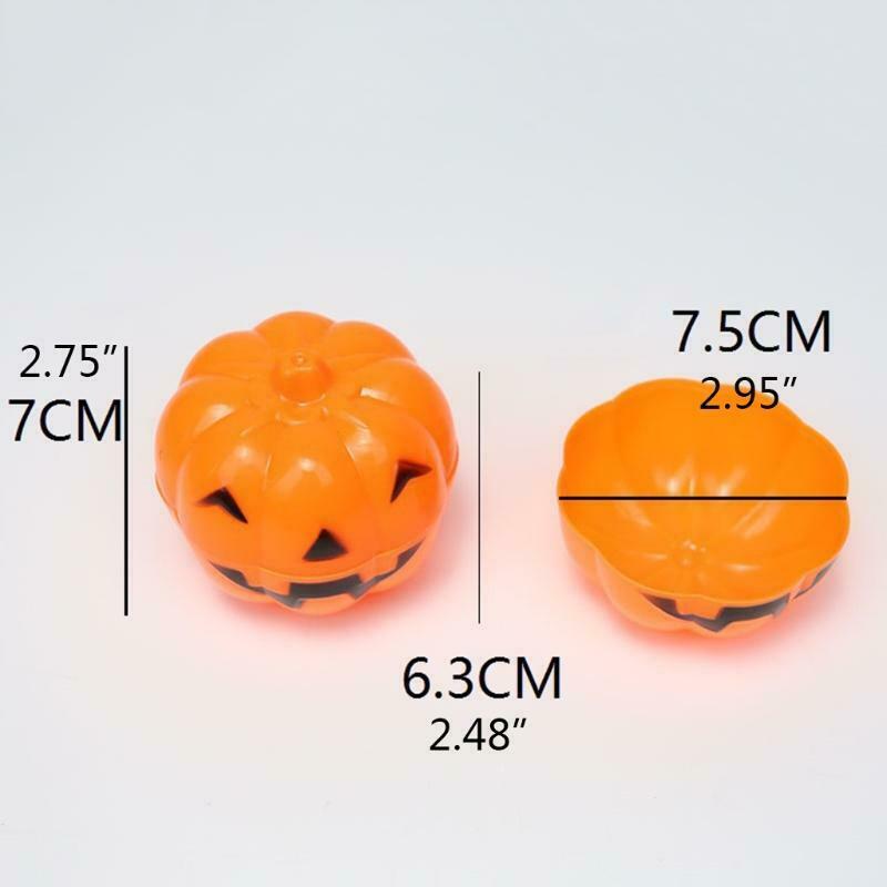 8 Pcs Pumpkin Candy Bowl Holder Plastic Lightweight Buckets for Halloween Party