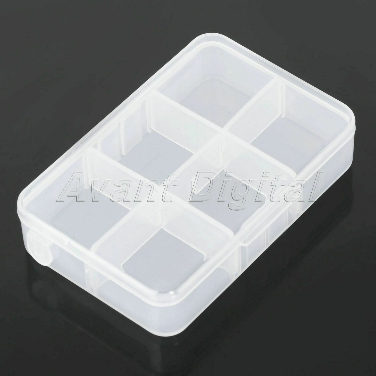 Clear Pocket Storage Box Pill Medicine Case Container Portable Organizer 6 Slots