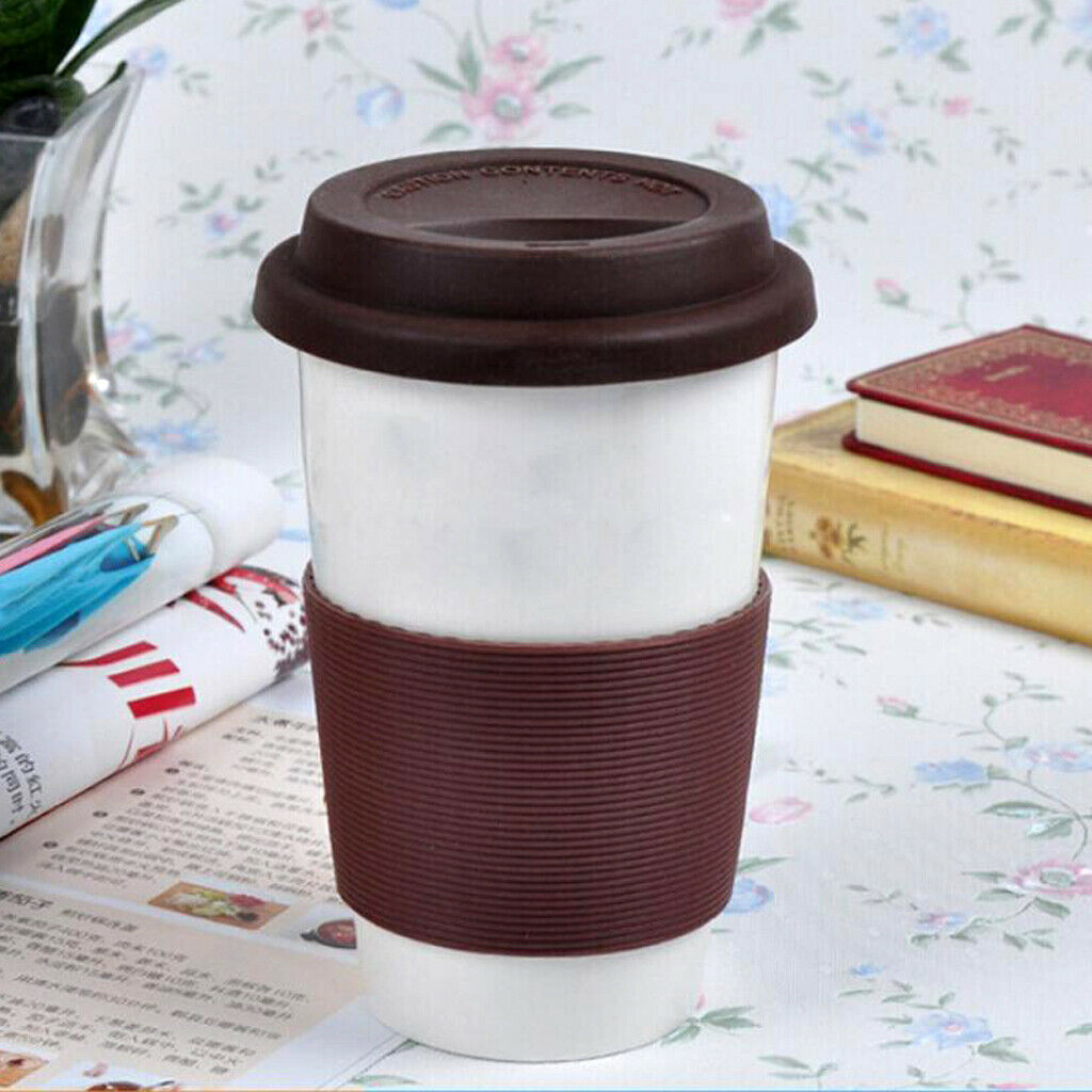 2X Outdoor Silicone Round Non-slip Water Bottle Mug Cup Sleeve Cover orange