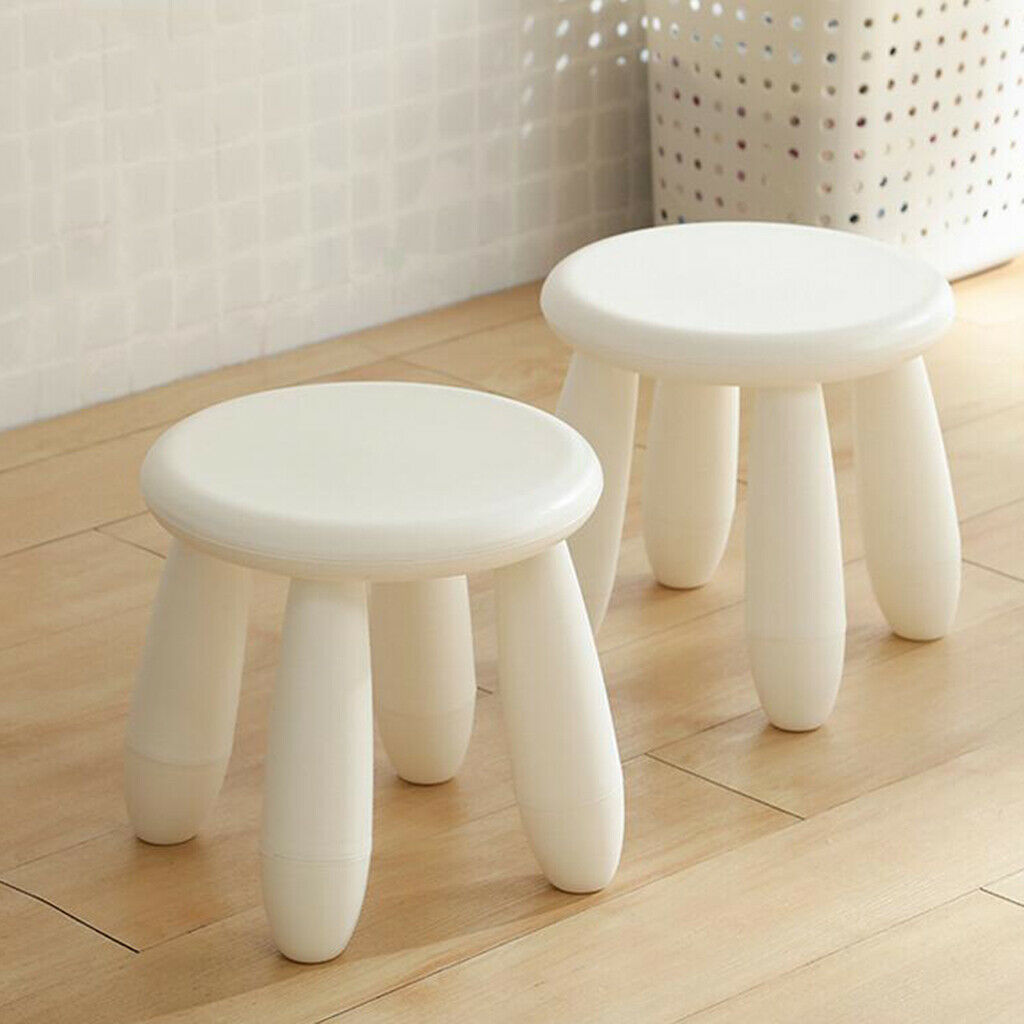 Plastic Kids Round Assembling Chair School Kids Baby Chair Stool White