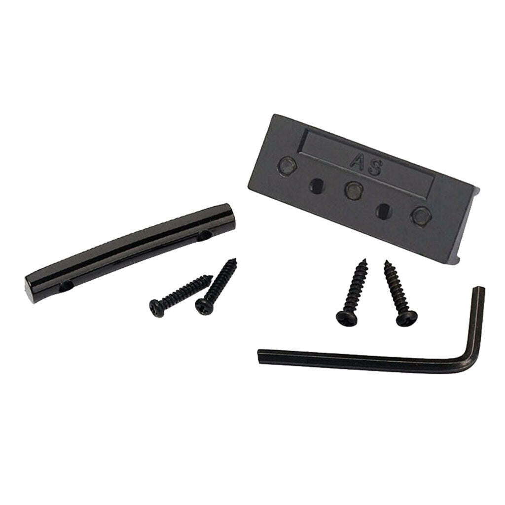 Electric Guitar String Retainer Bar + Locking Nut String Lock Black