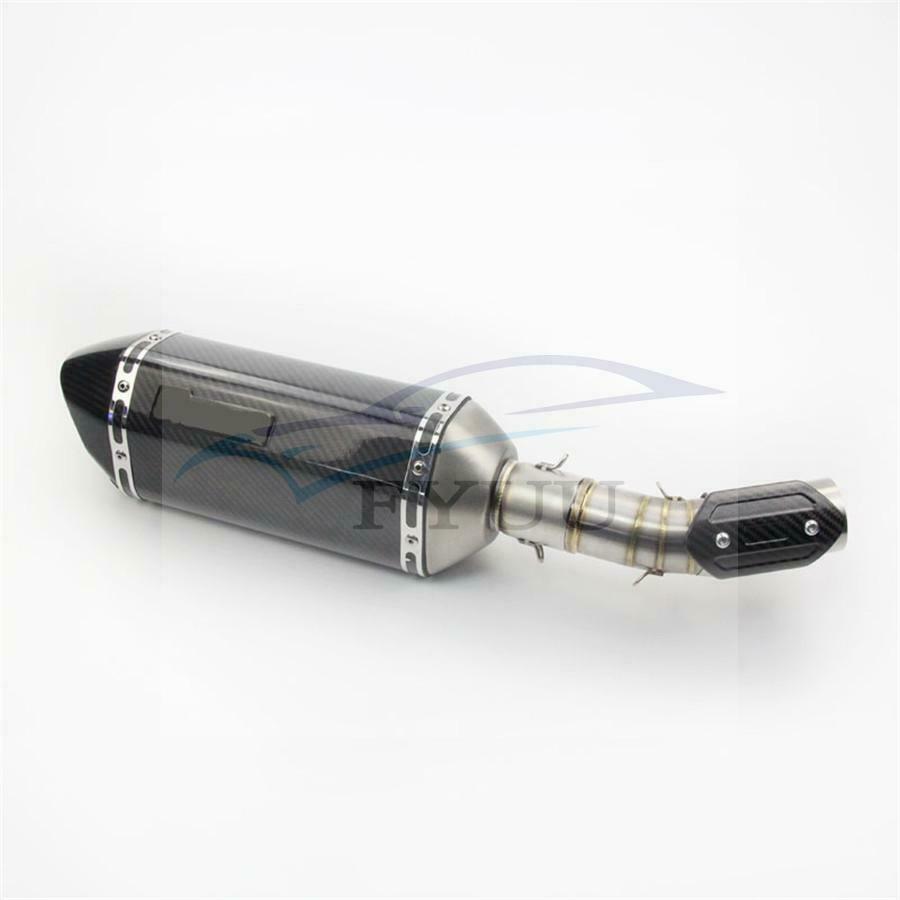Motorcycle Exhaust Middle Link Pipe Carbon Fiber Protector Heat Shield Cover