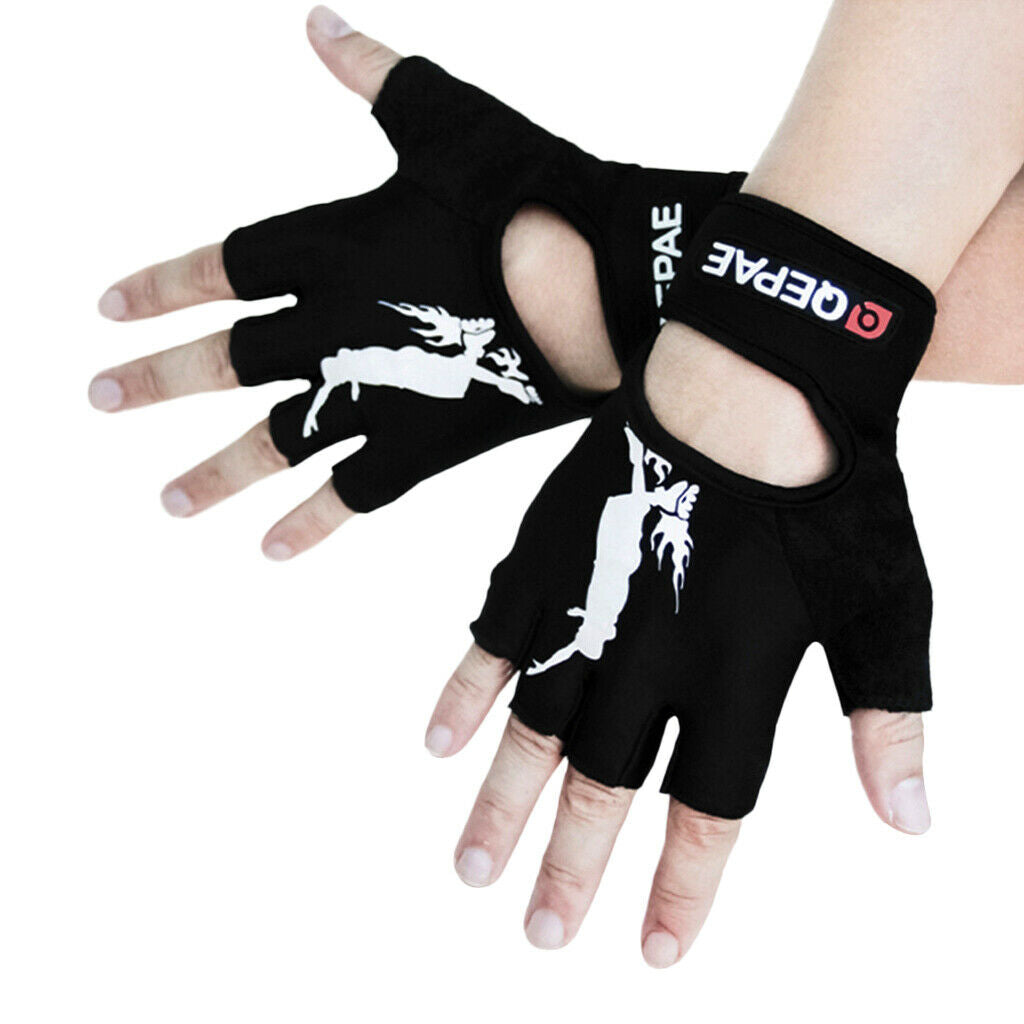 Half Finger Cycling Gloves Gel Pad Gloves Riding Mitt Anti-Slip and Shock L