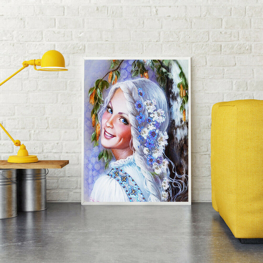 Smile Girl Part Drill Diamond Painting Home Decor DIY Mosaic Kit Picture @