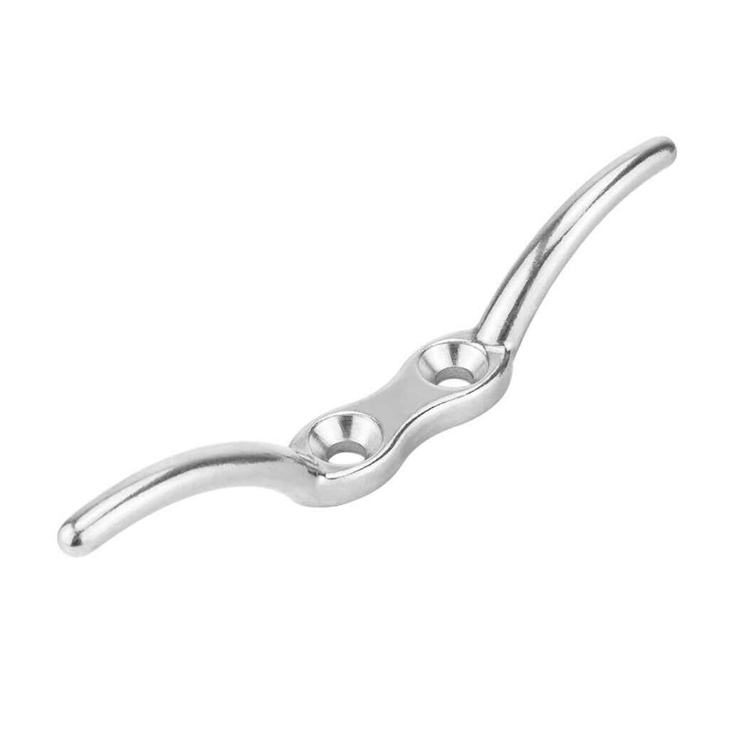 4-pack Marine 316 Grade Stainless Steel Rope Cleat 4" Boat Deck or Flagpole Hook