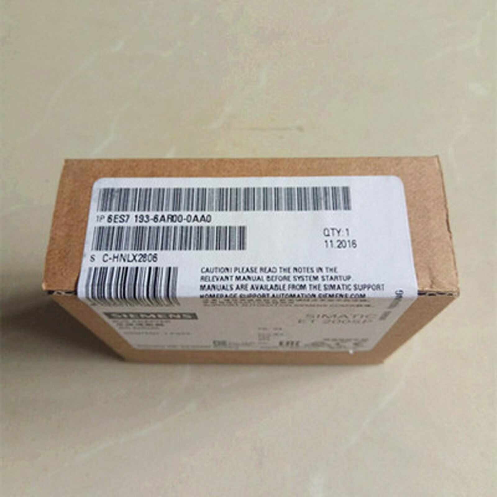 1 PC New Siemens 6ES7193-6AR00-0AA0 In Box  6ES7193-6AR00-0AA0 One Year Warranty