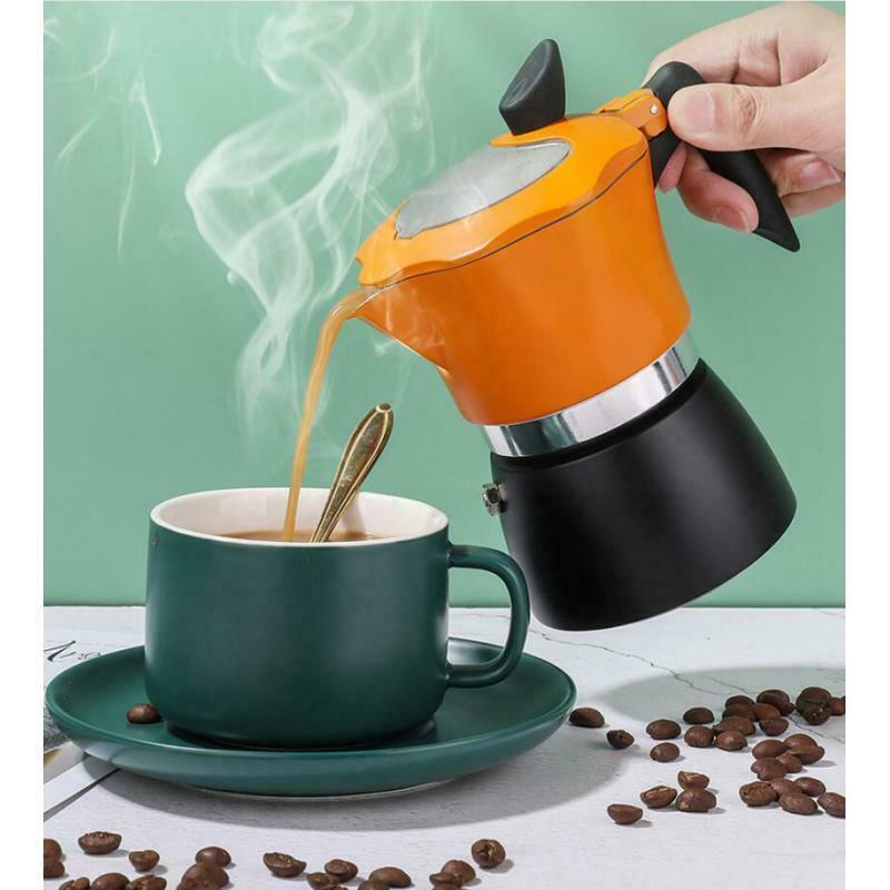 Aluminum Stovetop Moka Coffee Maker Make Delicious Coffee Moka Pot Cafe Tool -