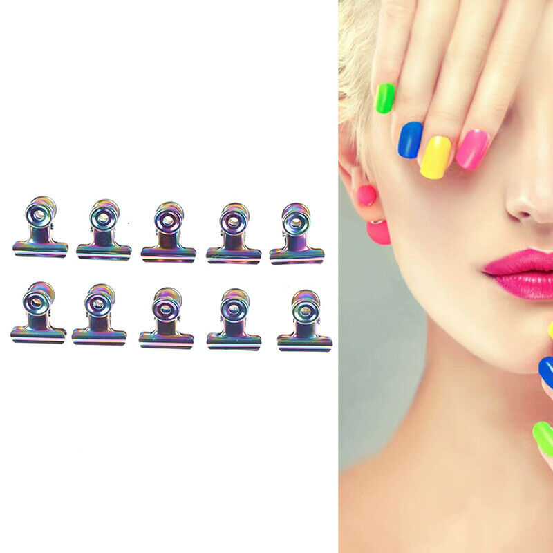 10 Pcs Nail Tips Clip Finger Poly Quick Builder Gel Extension Steel Wrap To Kt