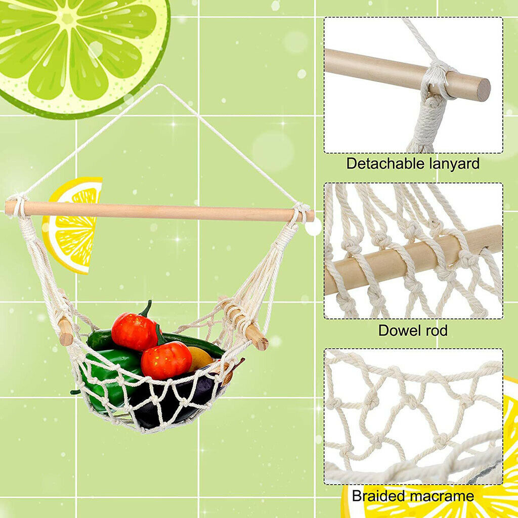 Bohemian Fruit and Veggie Hammock Fruit Holder Fruit Space Saving