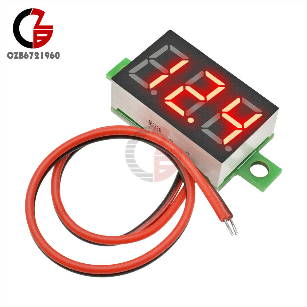 DC 4V - 30 V Mini Red LED Panel Voltage Meter 3-Digital Adjustment Voltmeter