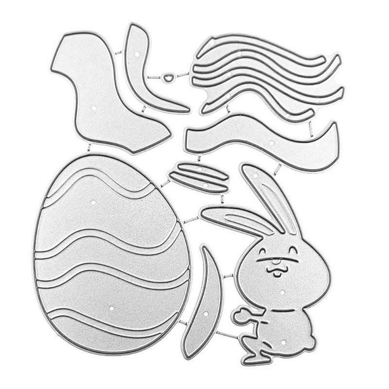 Easter Eggs Rabbit Metal Cutting Dies Stencil Scrapbooking DIY Album Stamp Paper