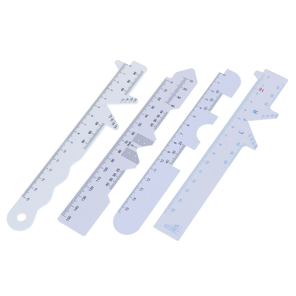 4 Types 4pcs/Set White Eye Straight Edge PD Ruler Pupillary Distance RulersJCDD