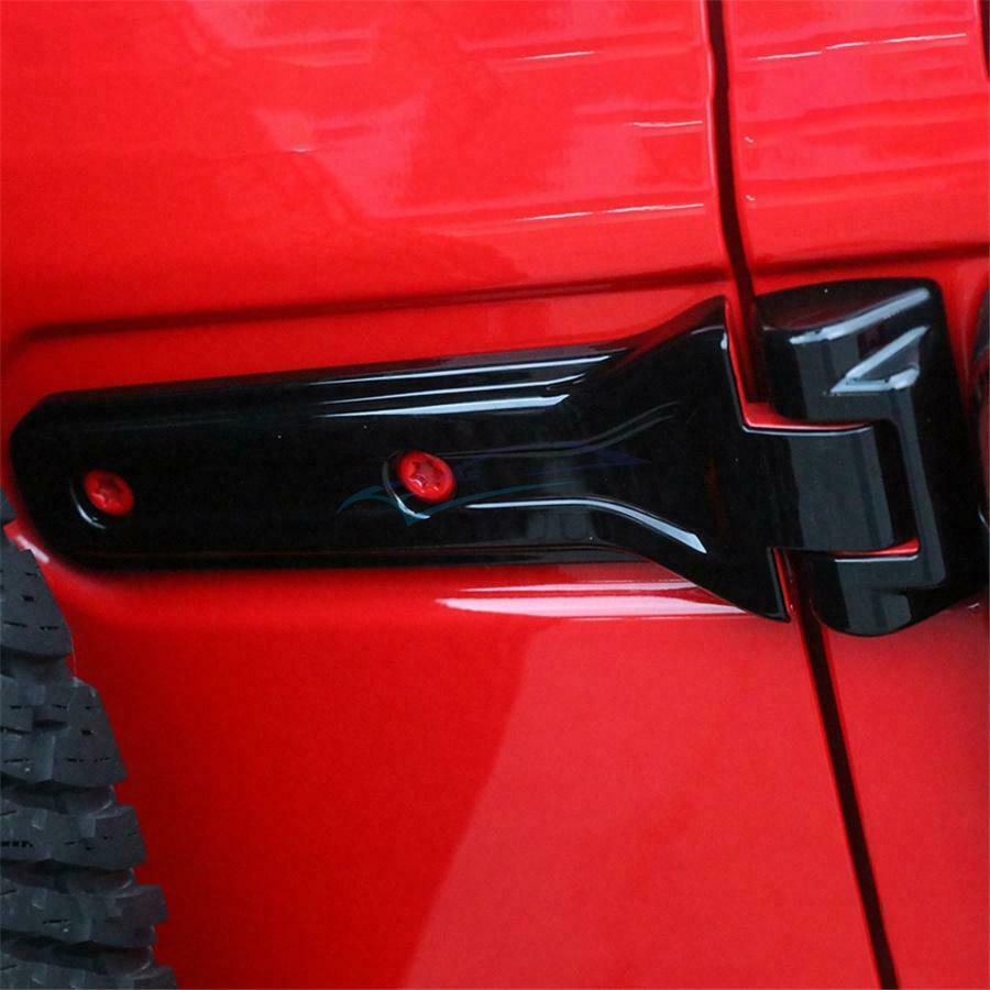 2 × ABS Vehicle Tailgate Spare Tire Hinge Cover Trim For Jeep Wrangler JL 2018+