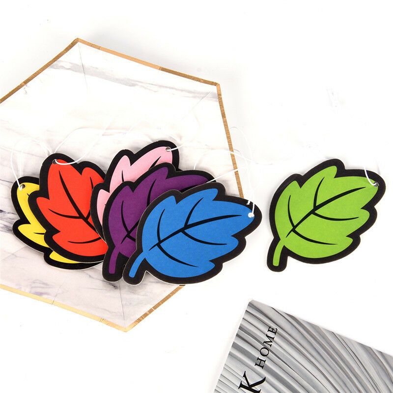 6Pcs/Lot Auto Shine Paper Hanging Car Air Freshener Vanilla perfumed Leaf  l Kt