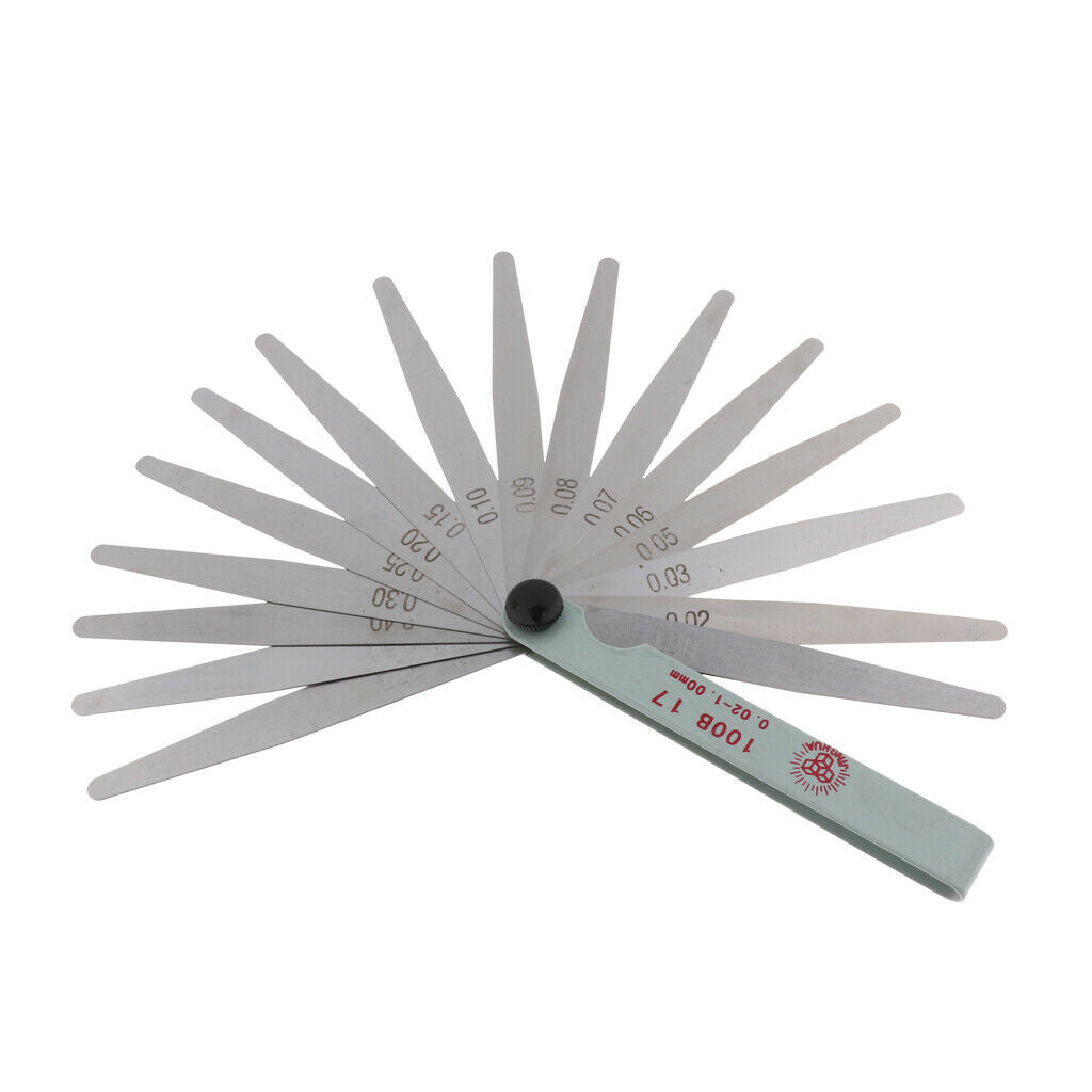 0.02mm to 0mm Thickness Metric Feeler Gauge 17  Stainless Steel Gauge