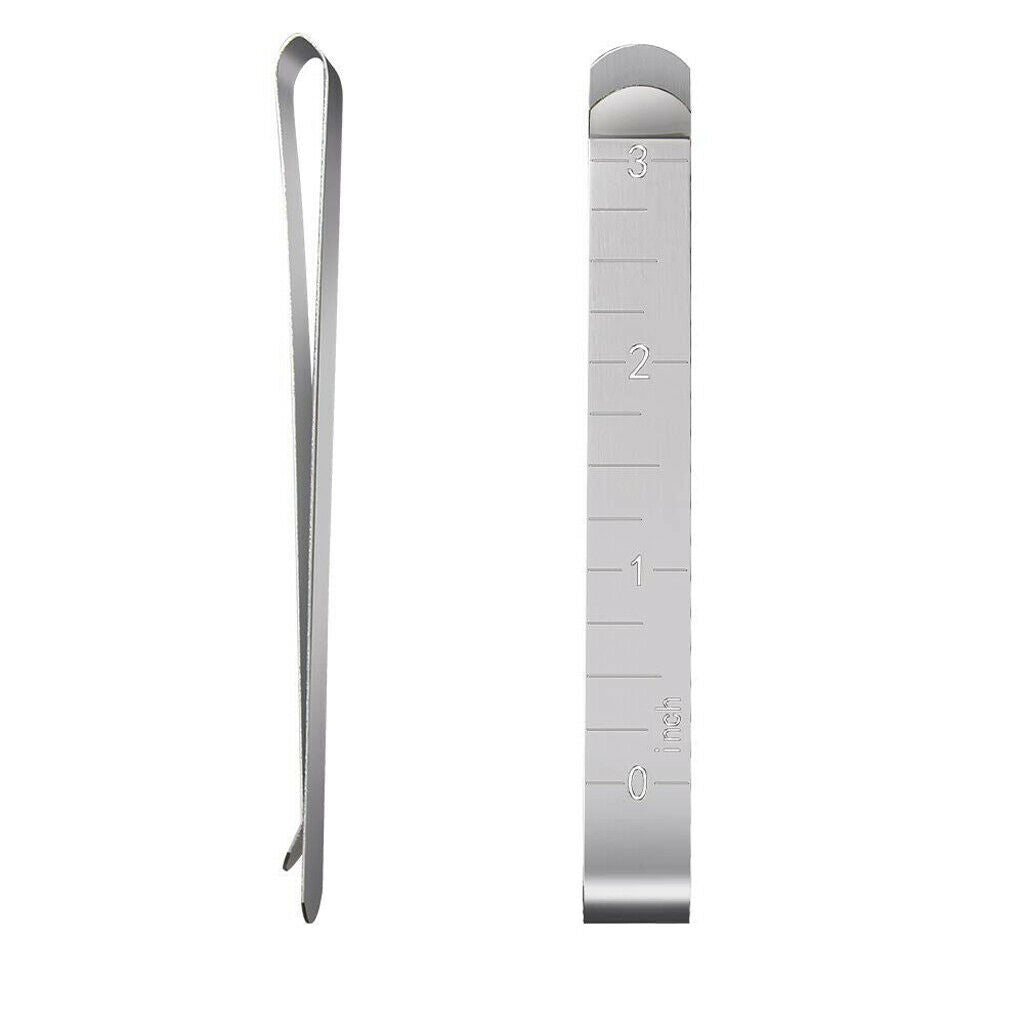 20pcs 3" Metal Hem Clips Measurement Ruler for  Pinning Marking