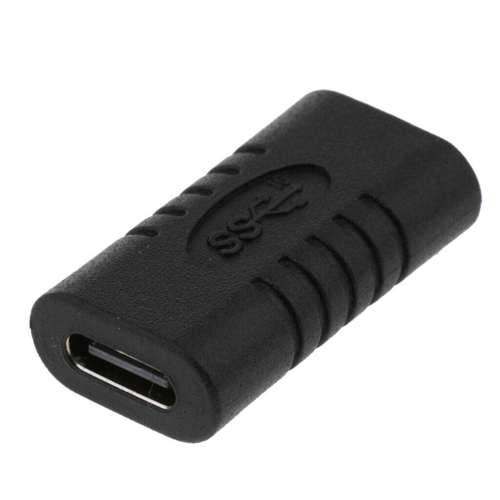 USB-C Female to Female Adapter USB 3.1 Type-C Connector Converter Black