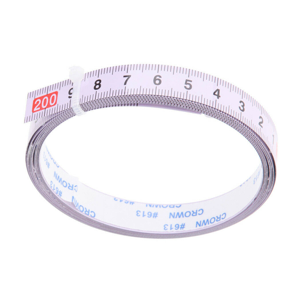 2M Self Adhesive Tape Measure, Metric Miter Saw Steel Ruler -R to L