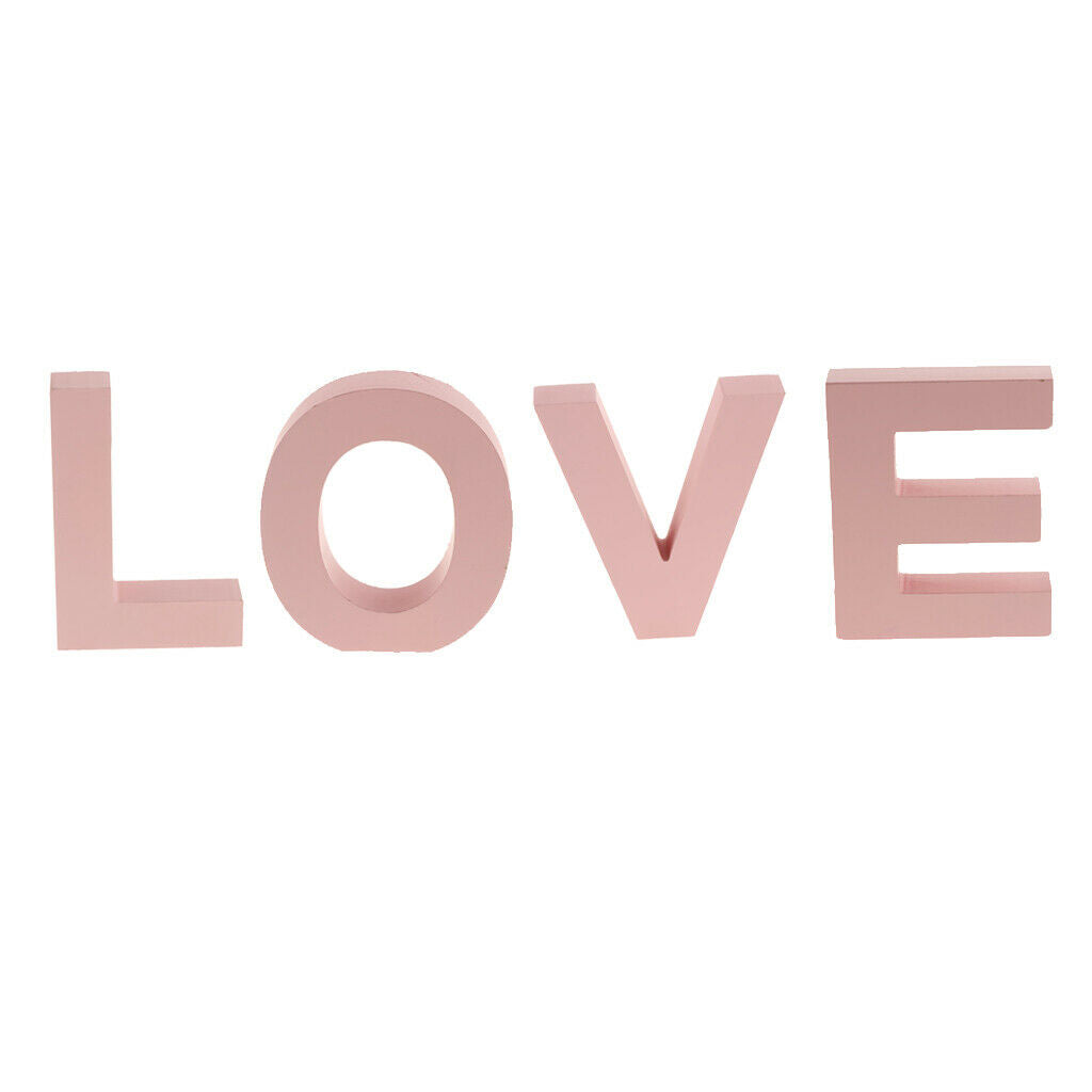 Pink Wooden Floating Letters Door Numbers Alphabet Letters LOVE