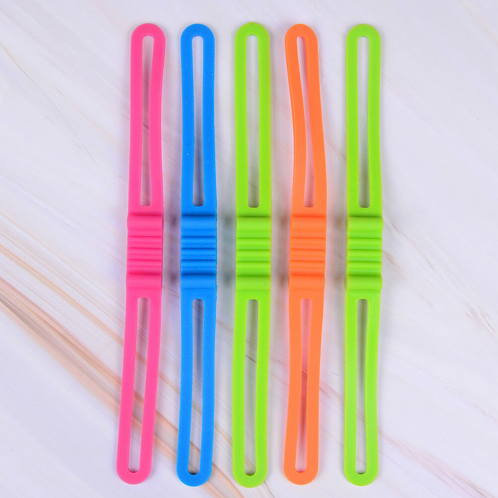 5Pcs silicone strap bike front light holder bicycle handlebar fixing tie.l8