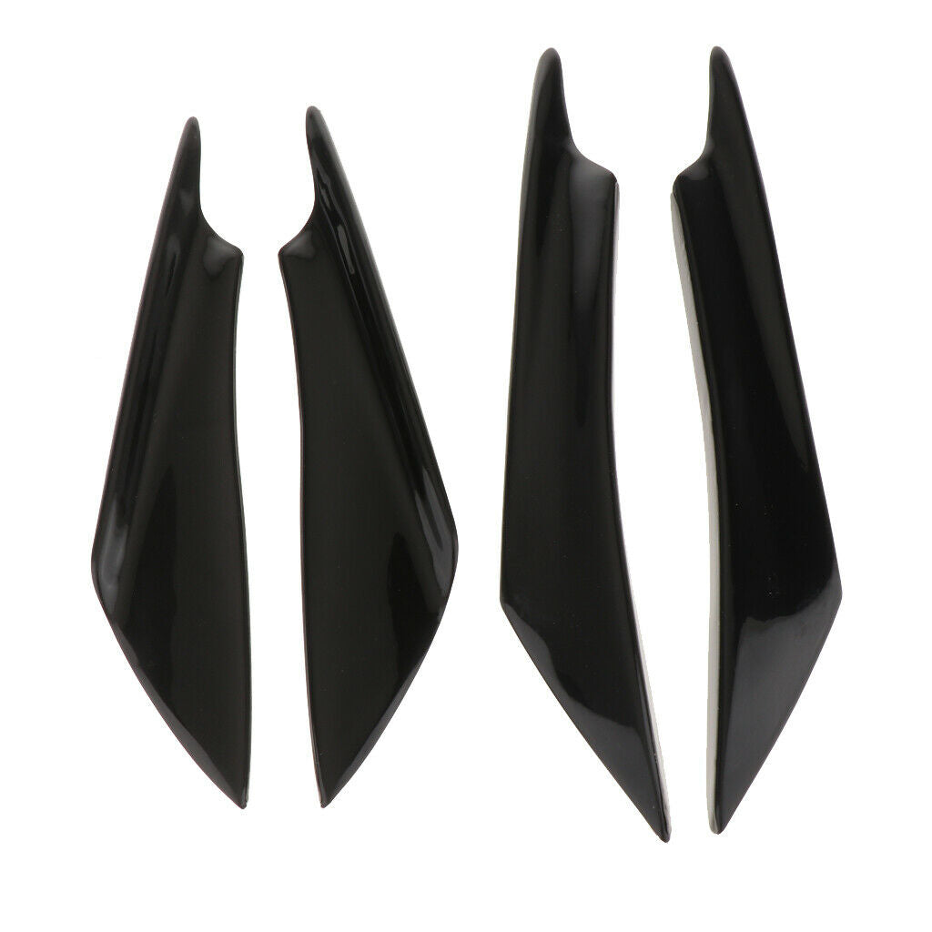 4pcs Universal Car Front Bumper Splitter Fins Body Spoiler Lip Trim Kit