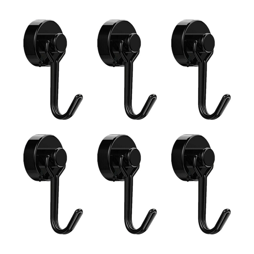 6PCS Magnetic Magnet Hooks Home Kitchen Fridge Key Tool Holder Garage Office