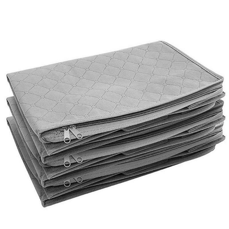 Foldable Storage Bag Clothes Blanket Quilt Closet Sweater Organizer Box Pouches